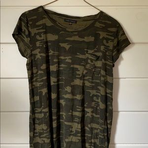 Army Green Camo T Shirt Dress